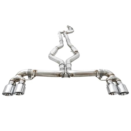 Superjock Track Edition Exhaust with Quad Chrome Silver Tips for 2019 Plus BMW M340I SU3867539